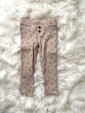 Easy-Peasy Organic Floral Dusty Pink Pants Size 18M